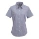 Premier PR321 Women's Microcheck (Gingham) short sleeve cotton shirt