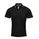 Premier PR618 Contrast Coolchecker® polo Black/ Li