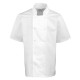 Premier Studded Short Sleeve Chefs Jkt White