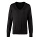 Premier Ladies Knit. V Nk Sweater Black