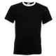 Fruit of the Loom SS34 Contrast Ringer T Black / W