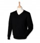 Henbury H720 Mens V Neck Sweater Black