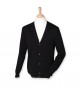 Henbury H722 V Neck Button Cardigan Black