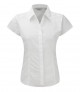 Russell Collection 925F Ladies Cap Sleeve  Poplin Shirt