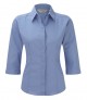 Russell Collection 926F Ladies 3/4 Sleeve Poplin Shirt