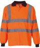 Yoko Hi Vis Long Sleeve Polo Orange