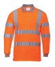 Portwest S277 Hivis Long Sleeved Polo Orange